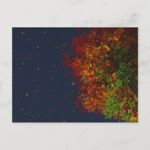 Fallender Regenbogen Postkarte