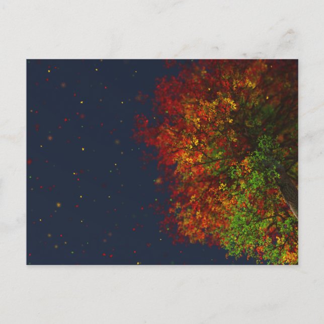 Fallender Regenbogen Postkarte (Vorderseite)