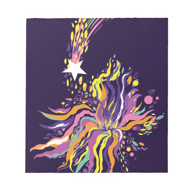 Fallender Stern. Notizblock (Vorderseite)