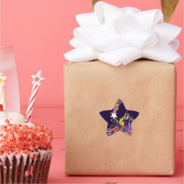 Fallender Stern. Stern-Aufkleber