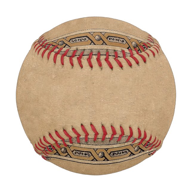 Fallendes altes Sepia-Knüpfarbeit-Papier Baseball (Vorderseite)