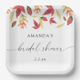 Fallendes Blätter Brautparty Pappteller