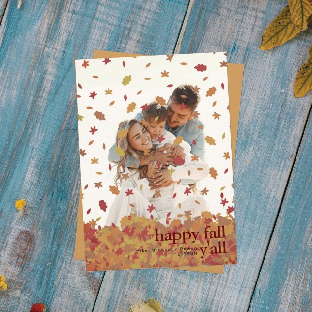 FALLENDES BLÄTTER FOTO FEIERTAGSKARTE (Von Creator hochgeladen)