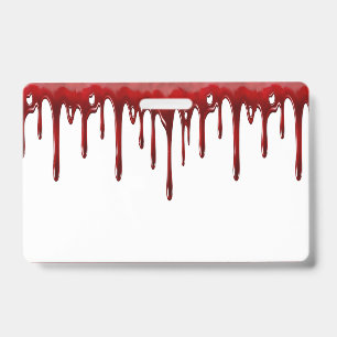 Fallendes Blut tropft Ausweis