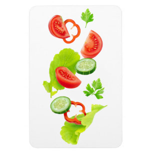 Fallendes frisches Gemüse Magnet