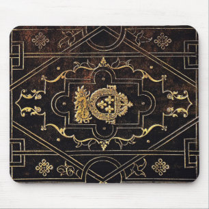 Fallendes Leder und Gold Mousepad