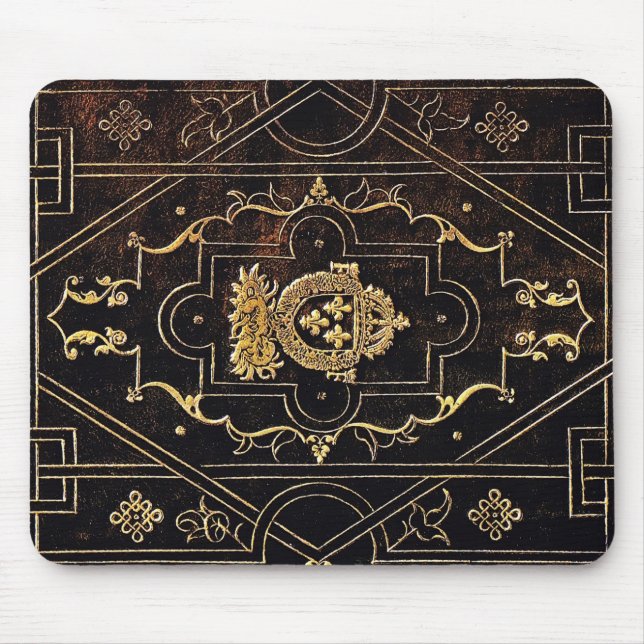 Fallendes Leder und Gold Mousepad (Vorne)