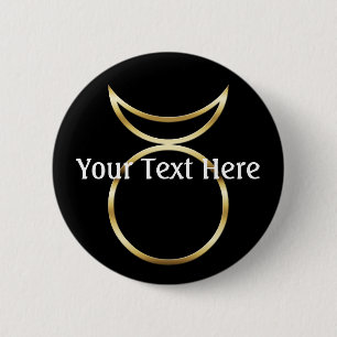 Fallendes Pagan Horned-Gott-Symbol Button