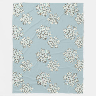 Fallendes Schneeflocken-Muster Fleecedecke