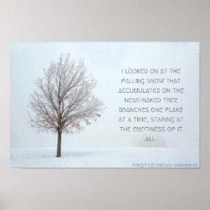 Fallendes Schneeplakat, Version 1 Poster