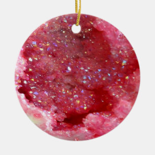 Fallene rosa Feen-Kristalle Keramik Ornament