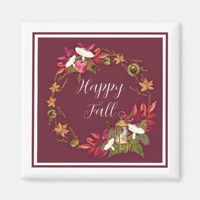Fallernte Natur mit anpassbarem Text Magnet (Vorne)