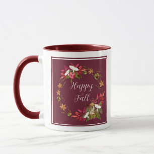 Fallernte Natur mit anpassbarem Text Tasse