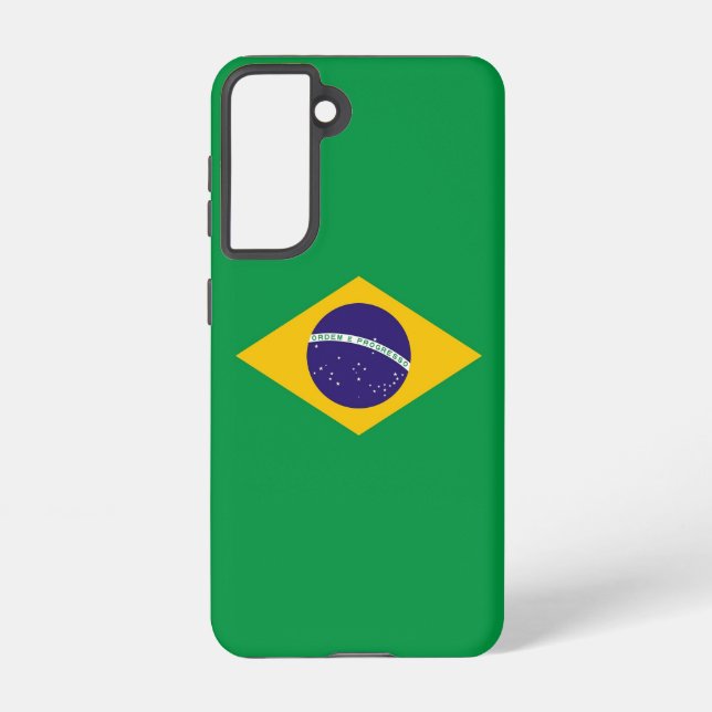 Fallflagge von Samsung Galaxy S21 in Brasilien Hülle (Rückseite)