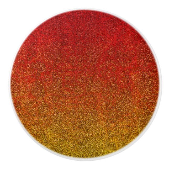 Fallflame-Glitzer-Gradient Keramikknauf (Vorderseite)