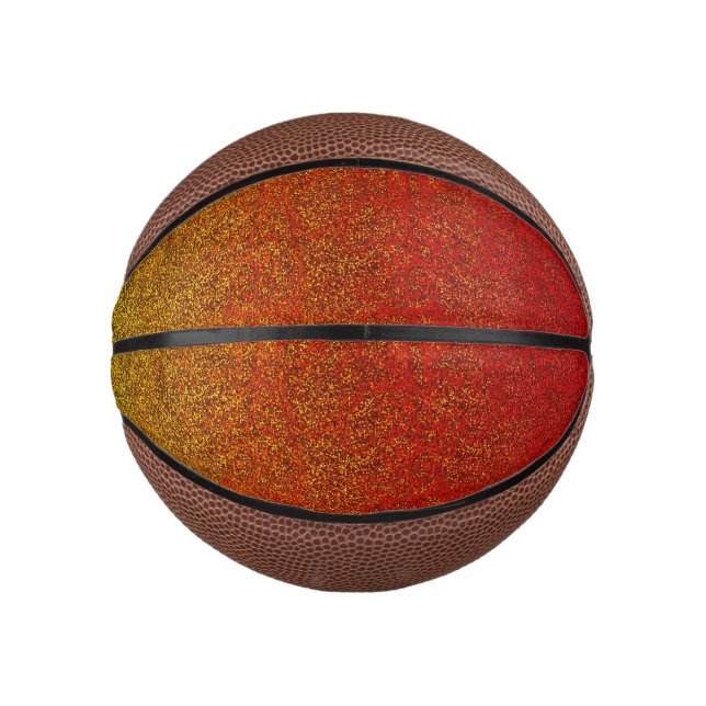Fallflame-Glitzer-Gradient Mini Basketball (Vorderseite)