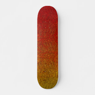 Fallflamme Glitzer-Gradient Skateboard