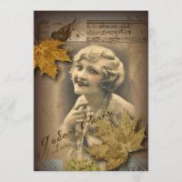Fallherbst verlässt Vintages gatsby Mädchen