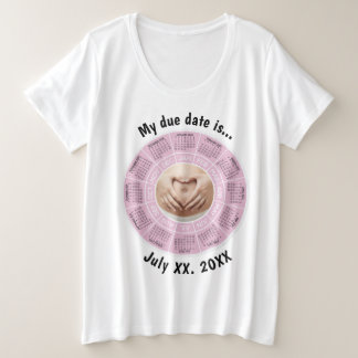 Fälligkeitsdatum Pink Plus Größe T - Shirt
