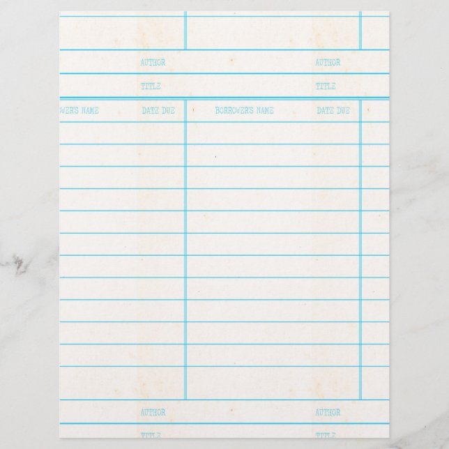 Fälligkeitskarte für das Bibliotheksbuch (Vorderseite)