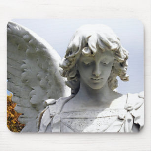 Falling Autumn Angel Mousepad