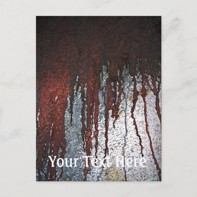 Falling Bloody Rust-Tropfen Postkarte (Vorderseite)