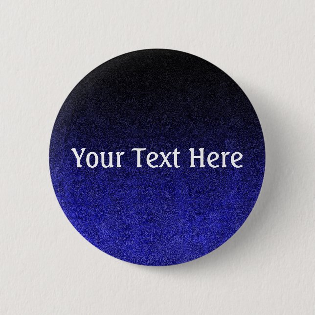 Falling Blue & Black Glitzer Gradient Button (Vorderseite)