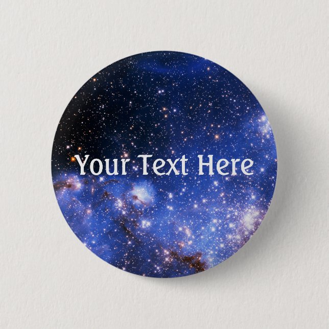 Falling Blue Embrionic Stars Button (Vorderseite)