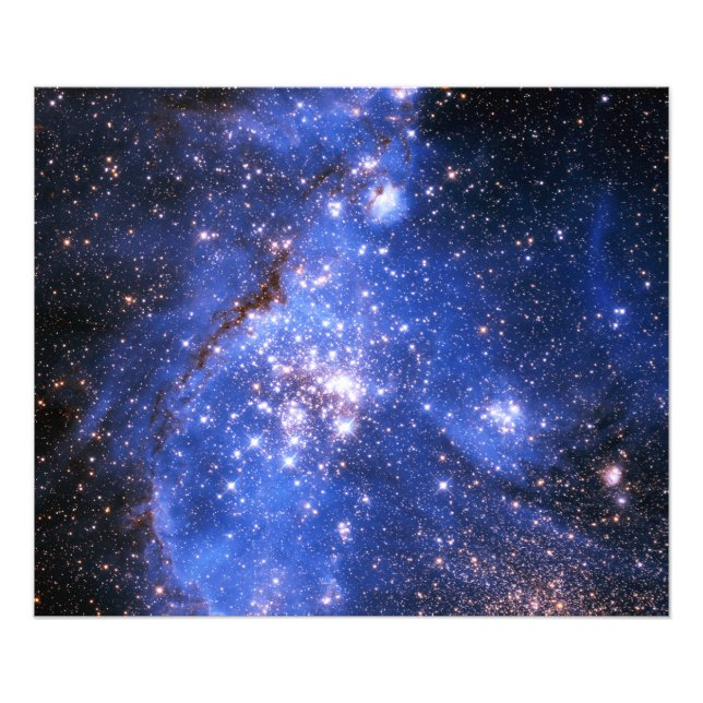 Falling Blue Embrionic Stars Fotodruck (Vorne)