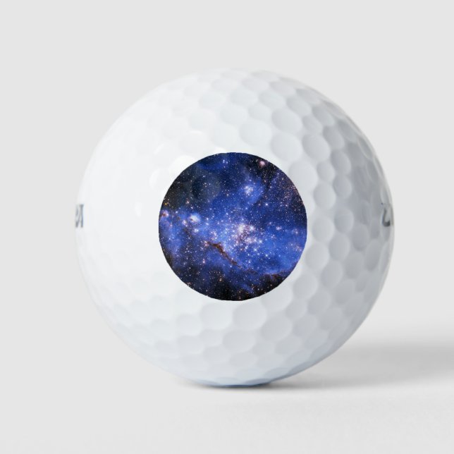 Falling Blue Embrionic Stars Golfball (Vorderseite)
