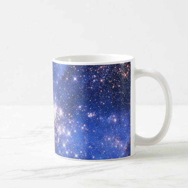 Falling Blue Embrionic Stars Kaffeetasse (Rechts)