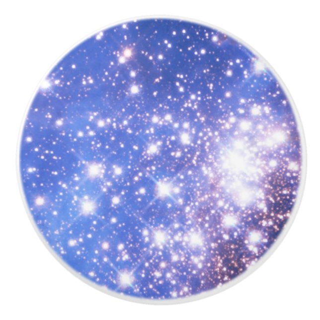 Falling Blue Embrionic Stars Keramikknauf (Vorderseite)