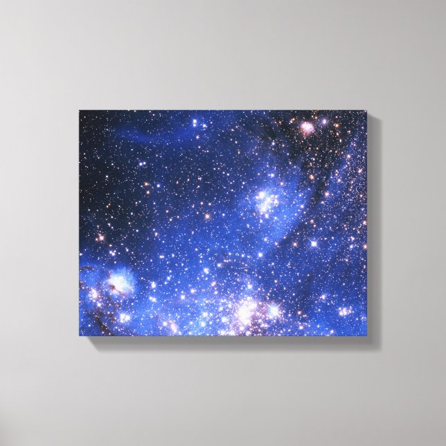 Falling Blue Embrionic Stars Leinwanddruck (Vorderseite)