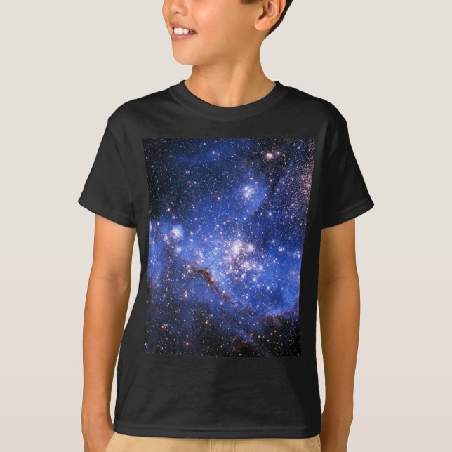 Falling Blue Embrionic Stars T-Shirt (Vorderseite)