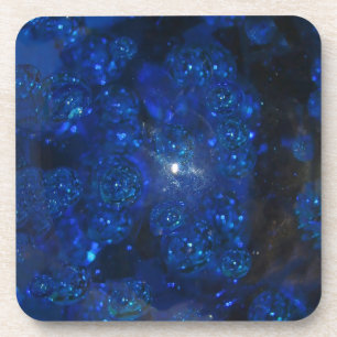 Falling Blue Glass Bubbles Getränkeuntersetzer