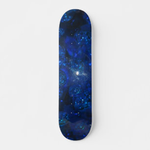 Falling Blue Glass Bubbles Skateboard