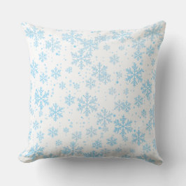 Falling Blue Snowflakes  Kissen