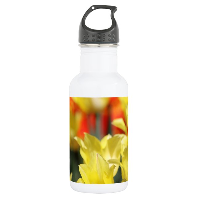 Falling Floral Summer Glow Edelstahlflasche (Vorderseite)