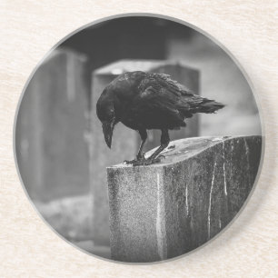 Falling Friedhof Crow Getränkeuntersetzer
