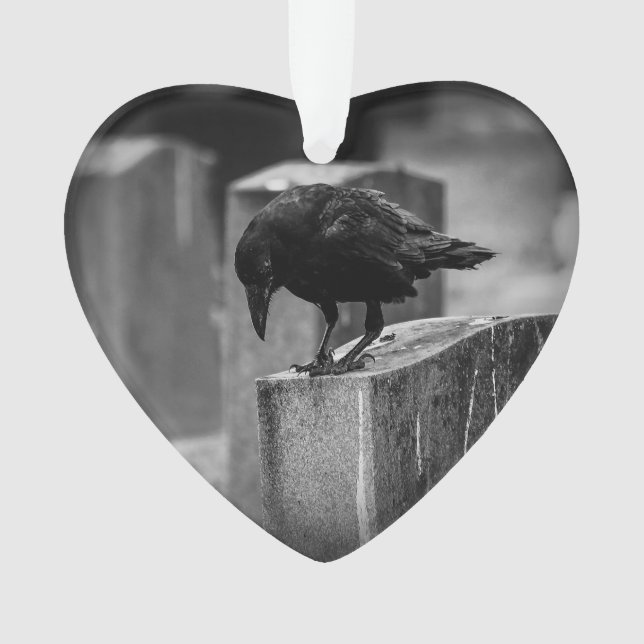 Falling Friedhof Crow Ornament (Vorderseite)
