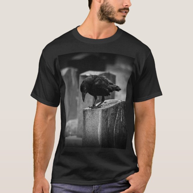 Falling Friedhof Crow T-Shirt (Vorderseite)