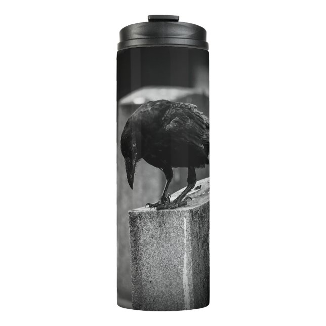 Falling Friedhof Crow Thermosbecher (Vorderseite)
