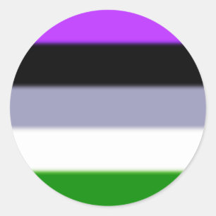 Falling Genderqueer Pride Flag Runder Aufkleber