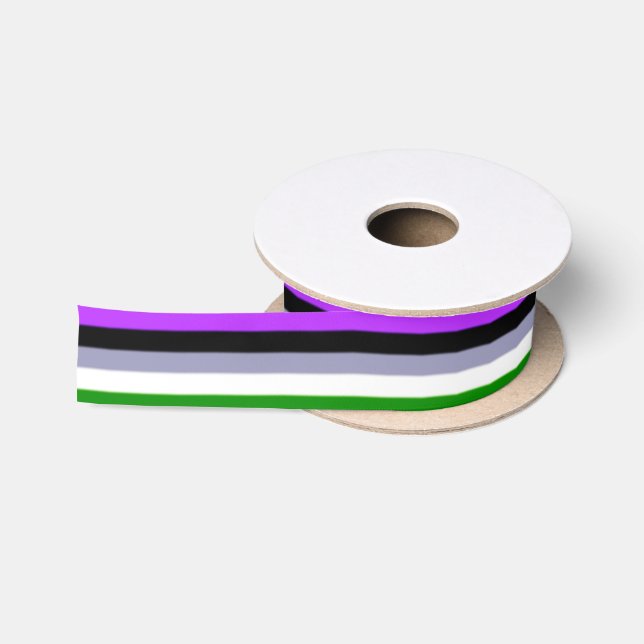 Falling Genderqueer Pride Flag Satinband (Spule)