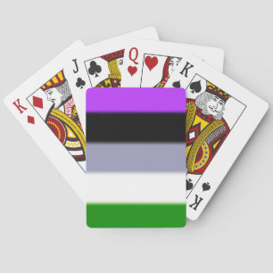 Falling Genderqueer Pride Flag Spielkarten