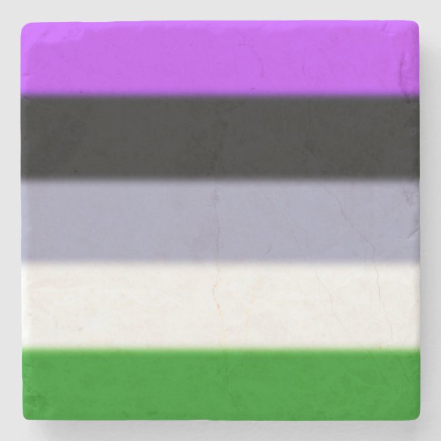 Falling Genderqueer Pride Flag Steinuntersetzer (Vorderseite)