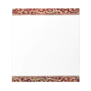 Falling Gold Swirled Red Book Notizblock