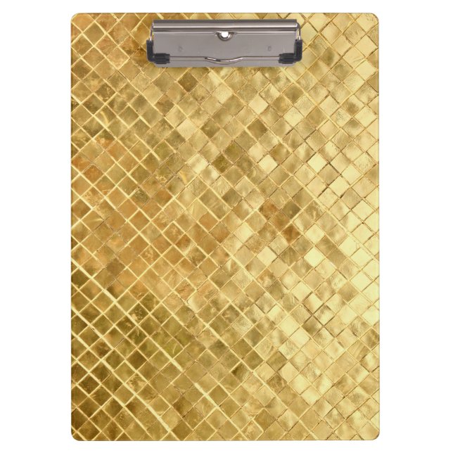 Falling Golden Checkerboard Klemmbrett (Vorderseite)