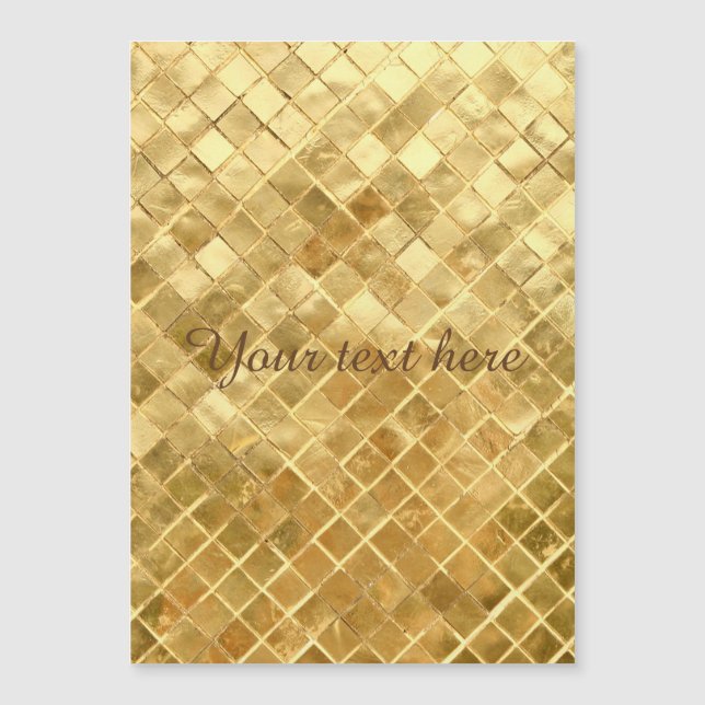 Falling Golden Checkerboard Magnetkarte (Vorderseite)