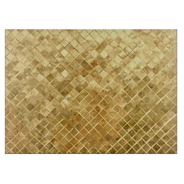 Falling Golden Checkerboard Schneidebrett (Vorderseite)